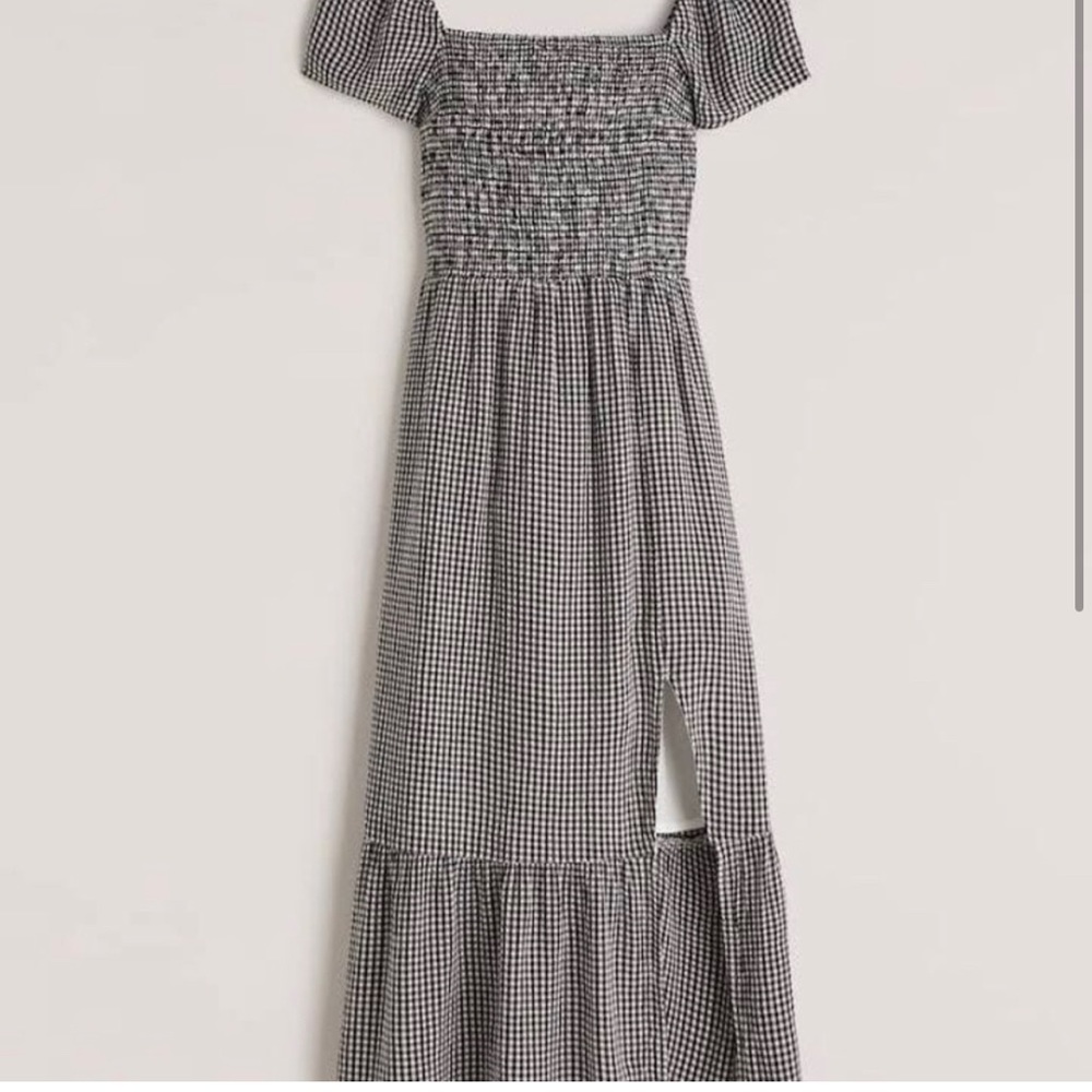 Abercrombie & Fitch Gingham midi dress smocked